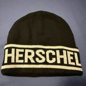 Brand New - Herschel Supply Company Black and White Logo Beanie